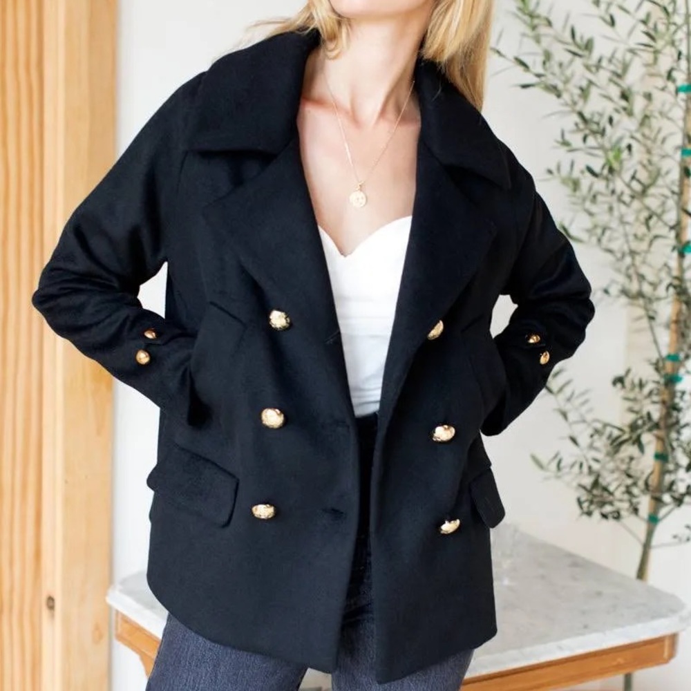 Emerson Fry David Coat with Gold Buttons